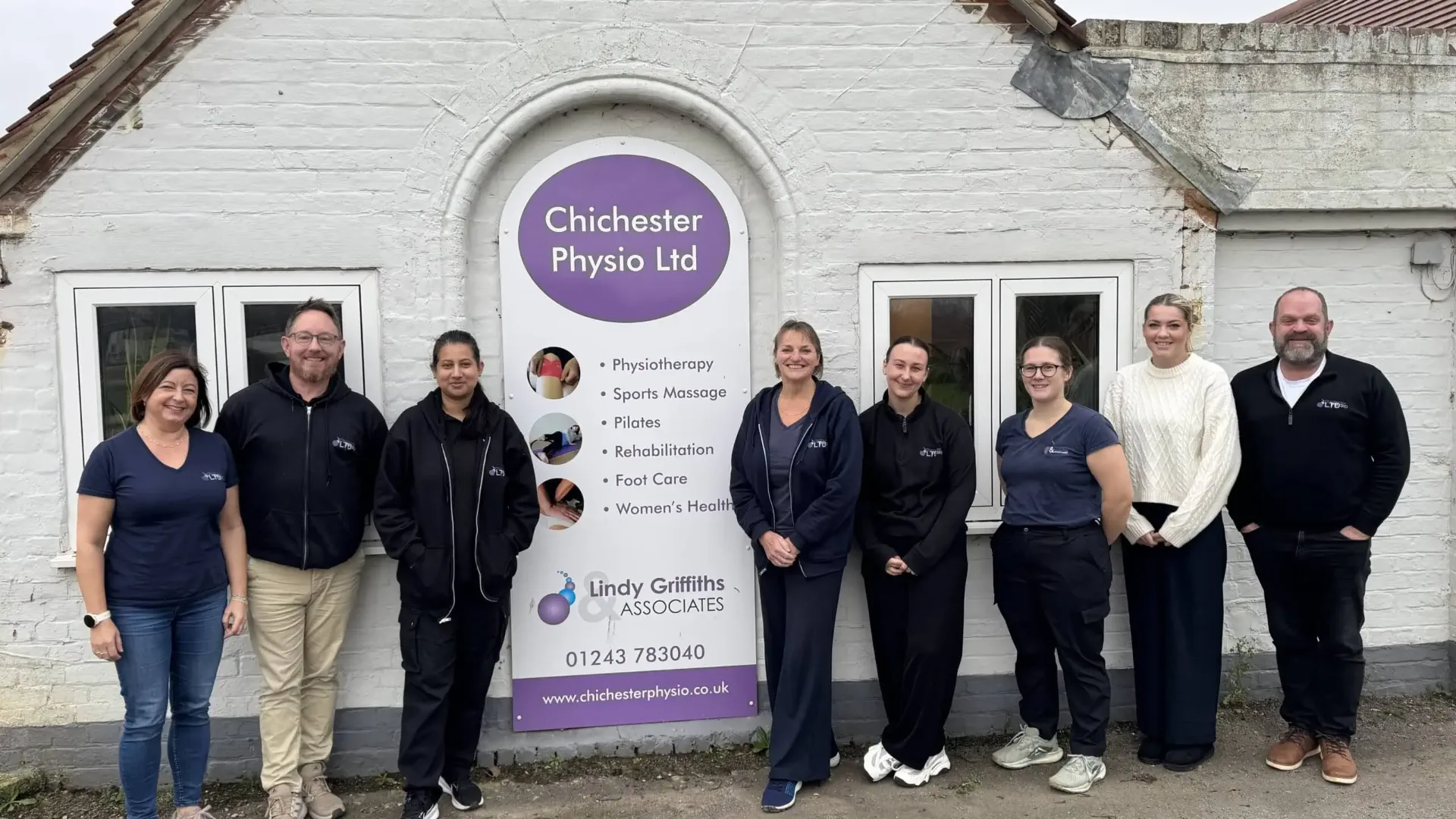 The Chichester Physio team outside the clinic